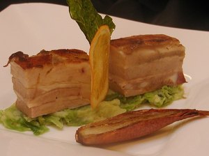 ventr&egrave;che de porc au chou